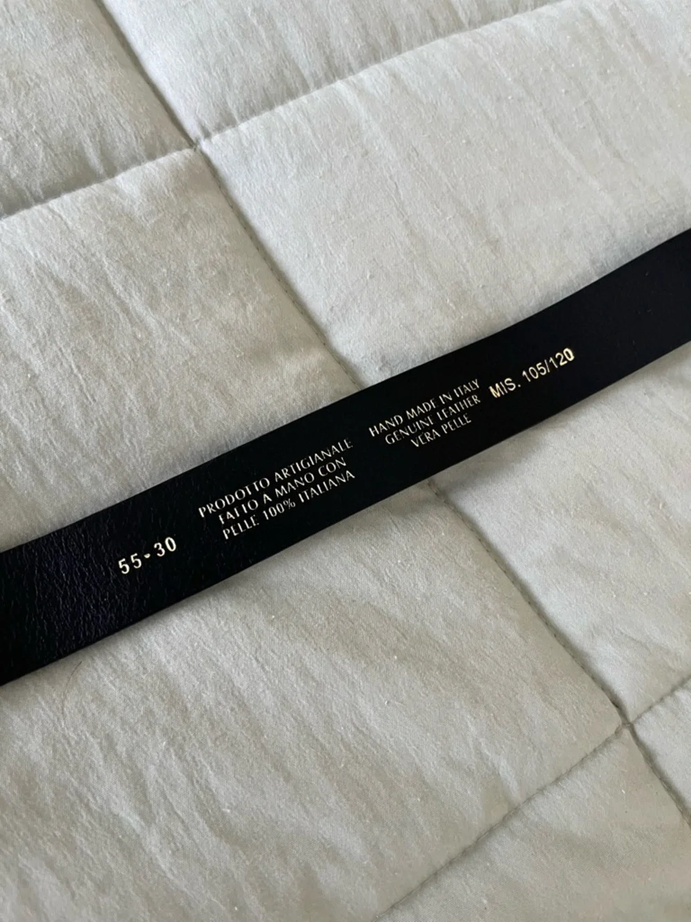 Italian Black Leather Belt with Silver Double O-Ring Buckle size 30